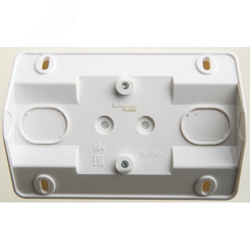 ЭТЮД Розетка угловая двойная наружная с заземлением со шторками 16А 250B белый - фото 3