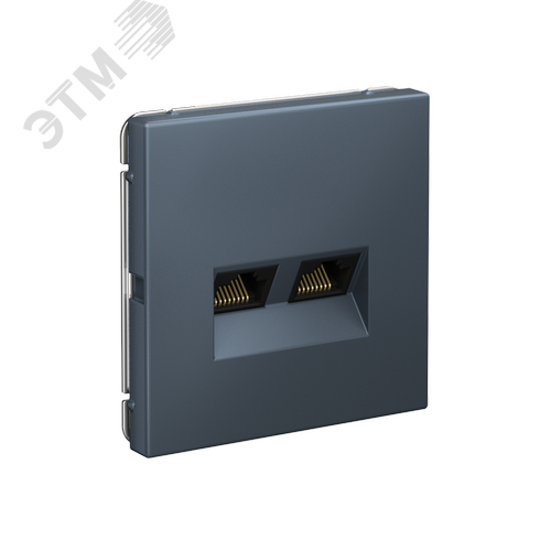 ARTGALLERY РОЗЕТКА двойная компьютерная RJ45+RJ45, кат. 5е, механизм, ГРИФЕЛЬ - фото 2