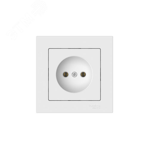 ATLASDESIGN РОЗЕТКА без заземления, 16А, в сборе, быстрозажимные клеммы, БЕЛЫЙ - фото 2