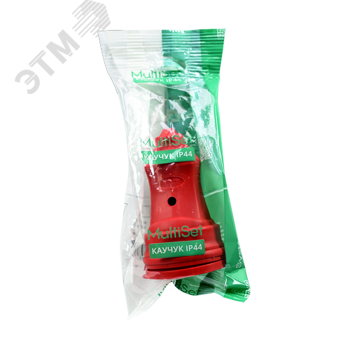 MultiSet Розетка 2К+З кабельная каучуковая 16А/250В IP44 Красная - фото 7