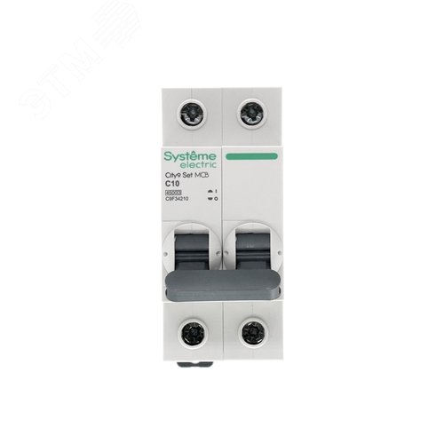 Выключатель автоматический двухполюсный 10А С 4.5kA 230В City9 Set - фото 7