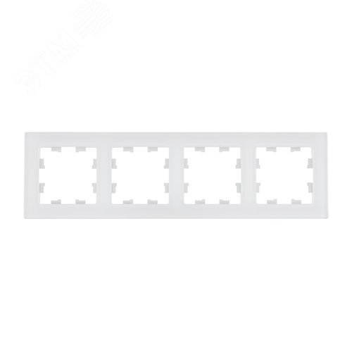 ATLASDESIGN NATURE 4-постовая РАМКА, НАТУРАЛЬНОЕ СТЕКЛО, БЕЛЫЙ - фото 3