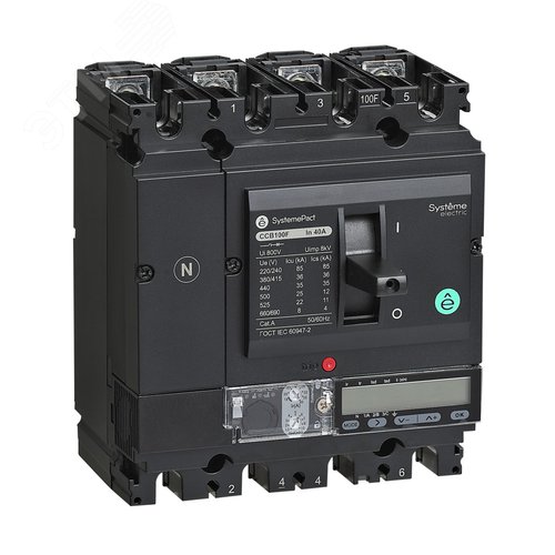 Изображение товара Выключатель автоматический SPC100 100KA 4P4D S5.2E 100 A (шт)