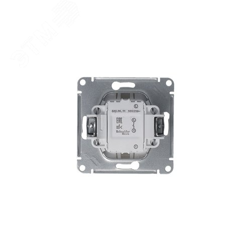 GLOSSA выключатель 1-клавишный механизм сх.1 платина - фото 4