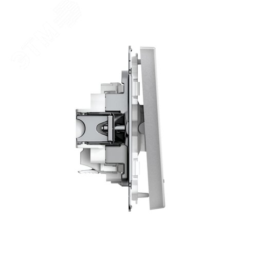 ARTGALLERY 1-клавишный ВЫКЛЮЧАТЕЛЬ с подсветкой, 10АХ, механизм, быстрозажимные клеммы, АЛЮМИНИЙ - фото 3