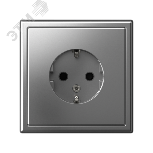 ARTGALLERY розетка с заземлением со шторками, 16А, механизм, сталь - фото 5
