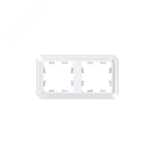 Изображение товара ATLASDESIGN ANTIQUE 2-постовая рамка, универсальная, БЕЛЫЙ (шт)