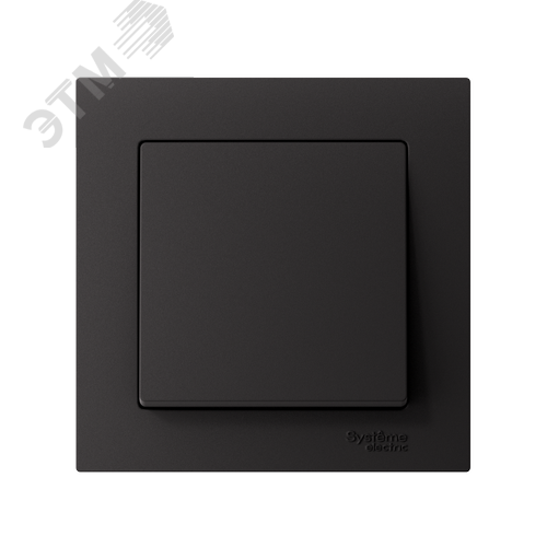 Выключатель одноклавишный ATLASDESIGN схема 1 10АХ в сборе карбон - фото 2