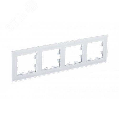 Изображение товара Рамка четырехпостовая ATLASDESIGN NATURE, МАТОВОЕ ОРГАНИЧЕСКОЕ СТЕКЛО БЕЛЫЙ (шт)