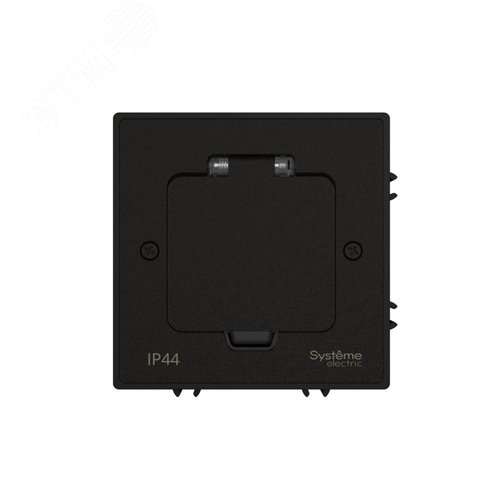 Лючок MultiDeS на 2 модуля IP44 с монтажной коробкой для бетонных полов ЧЁРНЫЙ матовый тип MDK20 - фото 2