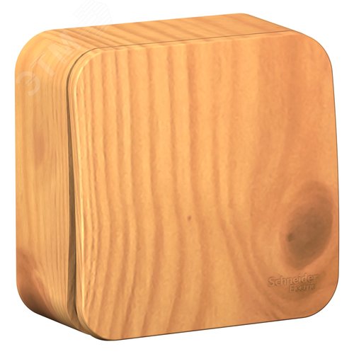 BLANCA одноклавишный переключатель наружный (cх.6) с изолирующей пластиной, 10A, 250B, ясень - фото 3