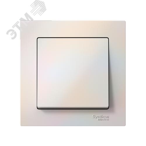 Выключатель одноклавишный ATLASDESIGN схема 1 10АХ в сборе жемчуг - фото 2