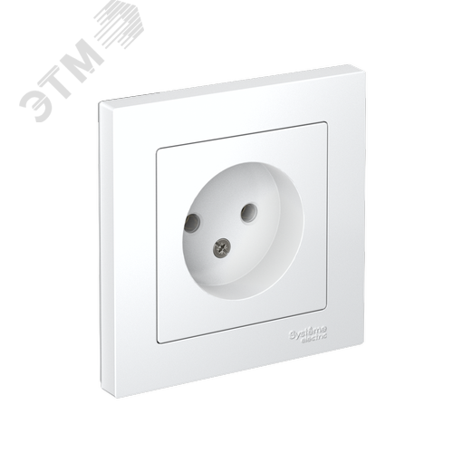 Изображение товара Розетка ATLASDESIGN без заземления 16А в сборе белый (шт)