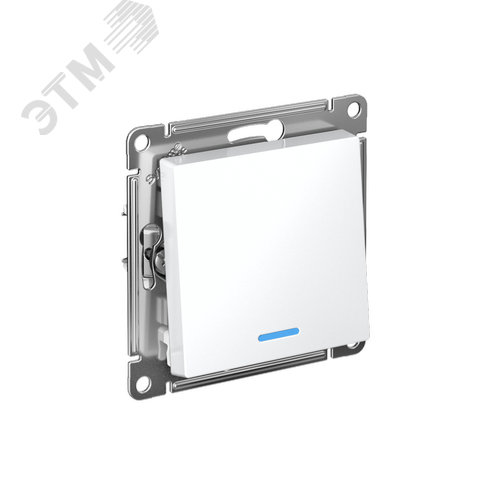 Изображение товара ATLASDESIGN 1-клавишный ВЫКЛЮЧАТЕЛЬ с подсветкой, сх.1а, 10АХ, быстрозажимные клеммы, БЕЛЫЙ (шт)