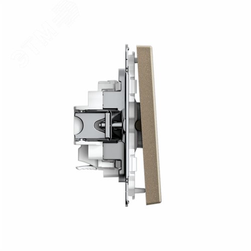 ARTGALLERY 1-клавишный ВЫКЛЮЧАТЕЛЬ КНОПОЧНЫЙ, механизм, быстрозажимные клеммы, ШАМПАНЬ - фото 3