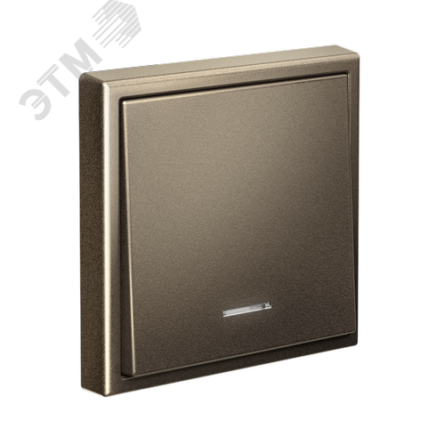 ARTGALLERY 1-клавишный выключатель с подсветкой, сх.1а, 10АХ, механизм, мокко - фото 4