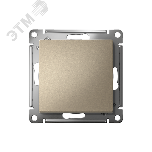 ATLASDESIGN 1-клавишный ВЫКЛЮЧАТЕЛЬ 2-полюсный, 10А, мех., ШАМПАНЬ - фото 2