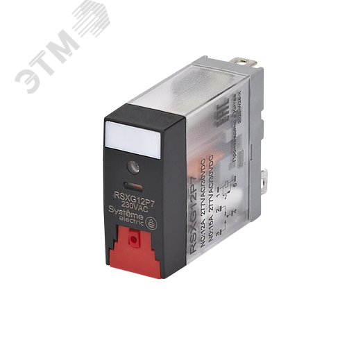 Изображение товара Реле промежуточное 12A 1CO 230VAC тест кнопка LED (шт)