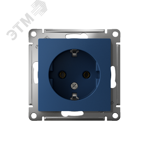 ATLASDESIGN РОЗЕТКА с заземлением, 16А, механизм, АКВАМАРИН - фото 2