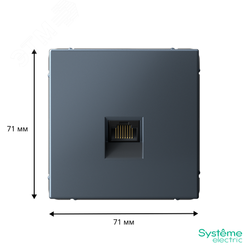 ARTGALLERY РОЗЕТКА компьютерная RJ45, кат. 5е, механизм, ГРИФЕЛЬ - фото 3