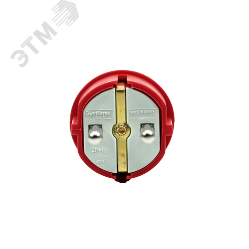 MultiSet Вилка 2К+З прямая каучуковая 16А/250В IP44 Красная - фото 2