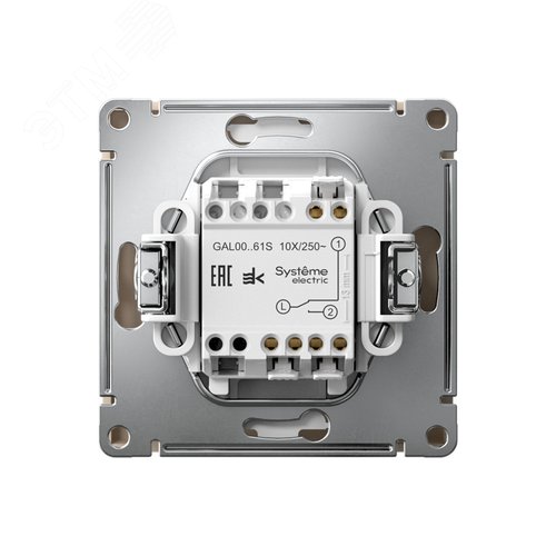 ARTGALLERY 1-клавишный ПЕРЕКЛЮЧАТЕЛЬ, 10АХ, механизм, быстрозажимные клеммы, ПЕСОЧНЫЙ - фото 2