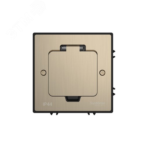 Лючок MultiDeS на 2 модуля IP44 с монтажной коробкой для бетонных полов НИКЕЛЬ тип MDK20 - фото 2