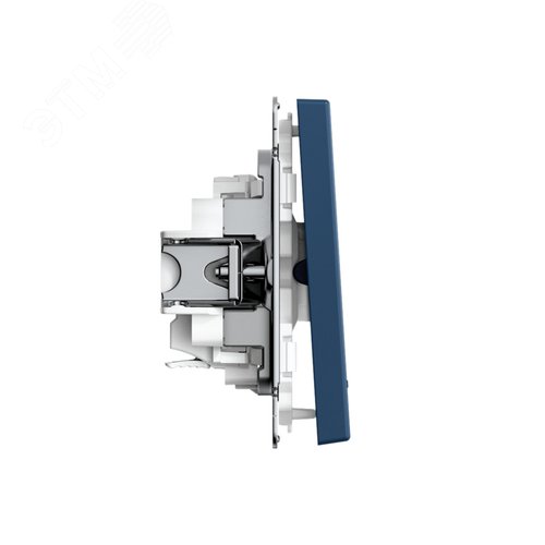 ARTGALLERY 1-клавишный ВЫКЛЮЧАТЕЛЬ с подсветкой, 10АХ, механизм, быстрозажимные клеммы, АКВАМАРИН - фото 3