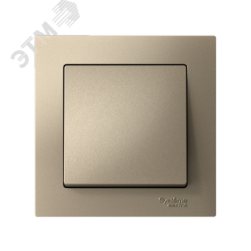 ATLASDESIGN 1-клавишный ВЫКЛЮЧАТЕЛЬ, сх.1, 10АХ, в сборе, быстрозажимные клеммы, ШАМПАНЬ - фото 2