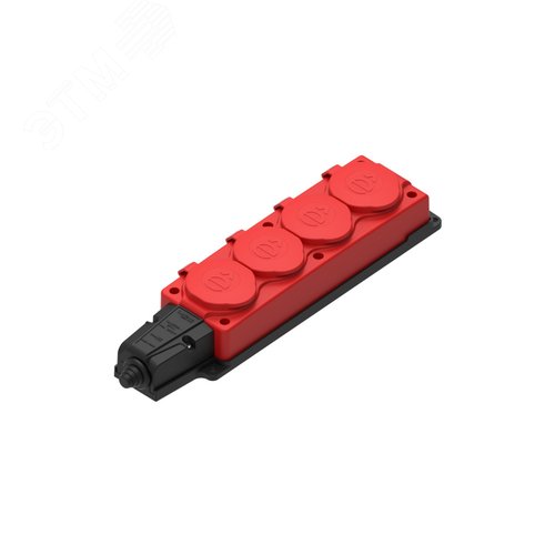 Изображение товара MultiSet Колодка 4х розетка 2К+З каучуковая 16А/250В IP44 Красная (шт)