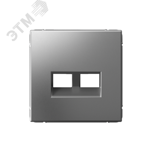 ARTGALLERY НАКЛАДКА двойная для информационных функций типа Keystone, СТАЛЬ - фото 1