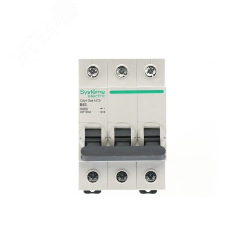 Выключатель автоматический трехполюсный (АВ) B 63А 3P 6kA 400В City9 Set - фото 3
