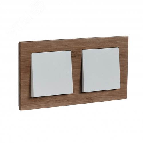 Рамка двухпостовая ATLASDESIGN NATURE, ДЕРЕВО БАМБУК - фото 3