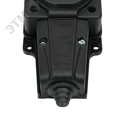 Колодка 4х розетка четырехместная 2К+З каучуковая 16А/250В IP44 Чёрная MultiSet - фото 7
