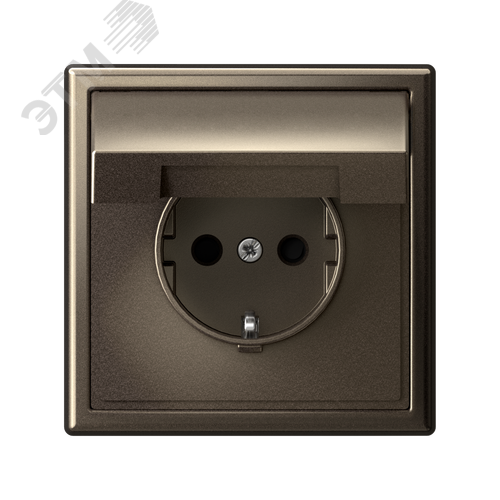 ARTGALLERY РОЗЕТКА с заземл. со шторк. с крышк., 16А, IP20,  механизм, быстрозажимные клеммы, мокко - фото 4