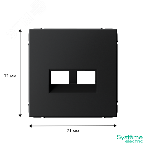ARTGALLERY НАКЛАДКА двойная для информационных функций типа Keystone, КАРБОН - фото 3