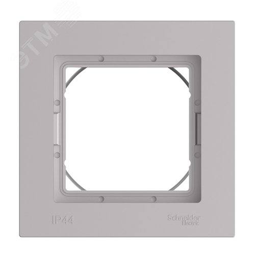 ATLASDESIGN AQUA рамка однопостовая IP44, АЛЮМИНИЙ - фото 3