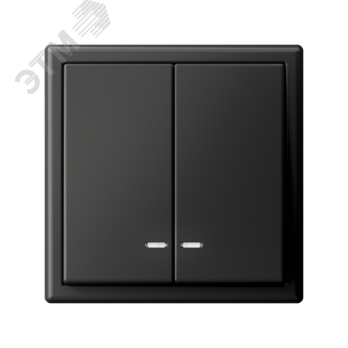 ARTGALLERY 2-клавишный выключатель с подсветкой, сх.5а, 10АХ, механизм, базальт - фото 5