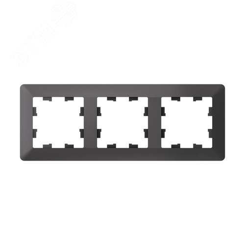 ATLASDESIGN AIR 3-постовая РАМКА, БАЗАЛЬТ/дымчатый черный - фото 1