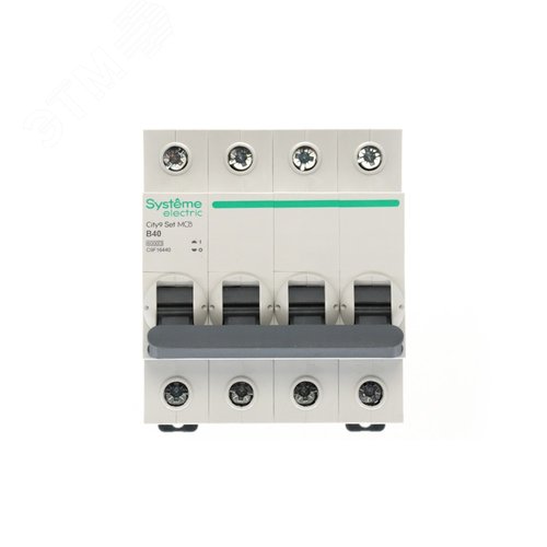 Выключатель автоматический четырехполюсный (АВ) B 40А 4P 6kA 400В City9 Set - фото 2