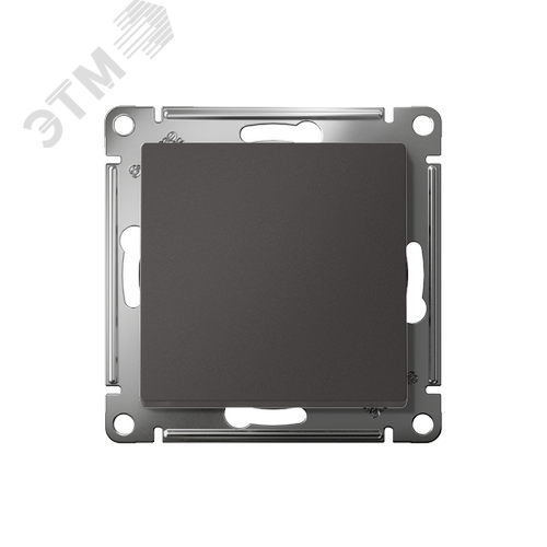 ATLASDESIGN 1-клавишный ПЕРЕКЛЮЧАТЕЛЬ, сх.6, 10АХ, механизм, БАЗАЛЬТ - фото 2