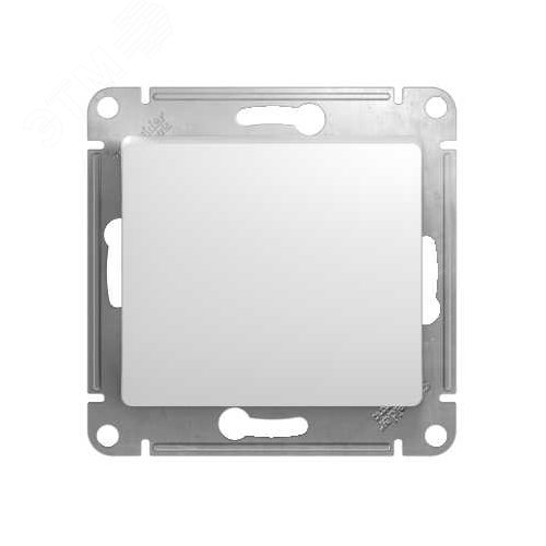 Выключатель одноклавишный, в рамку, белый схема 1 - фото 1