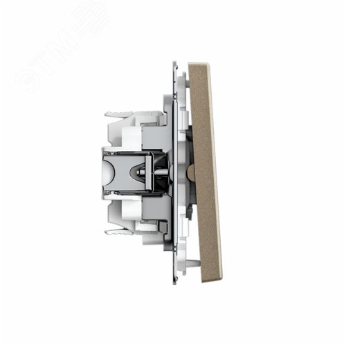 ARTGALLERY 2-клавишный ВЫКЛЮЧАТЕЛЬ КНОПОЧНЫЙ, 10АХ, механизм, быстрозажимные клеммы, ШАМПАНЬ - фото 3