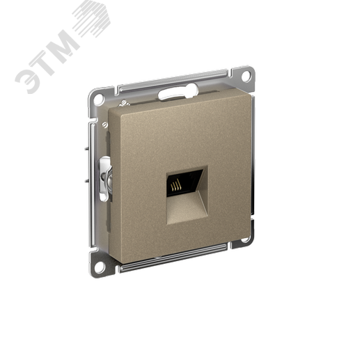 Изображение товара Розетка ATLASDESIGN телефонная RJ11 механизм шампань (шт)