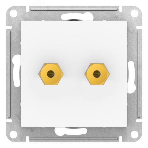 ATLASDESIGN АУДИОРОЗЕТКА двойная, ЛОТОС - фото 3