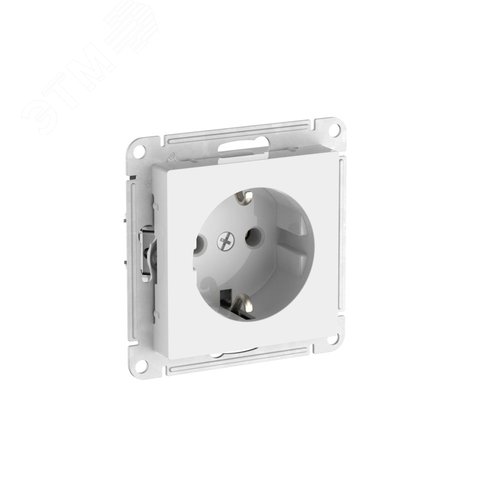 ATLASDESIGN РОЗЕТКА с заземлением, 16А, быстрозажимные клеммы, БЕЛЫЙ - фото 1