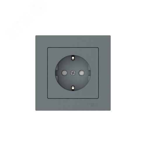 ATLASDESIGN РОЗЕТКА с заземлением со шторками, 16А, в сборе, быстрозажимные клеммы, ГРИФЕЛЬ - фото 4