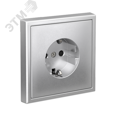 ARTGALLERY РОЗЕТКА с заземлением со шторками, 16А, механизм, быстрозажимные клеммы, алюминий - фото 3