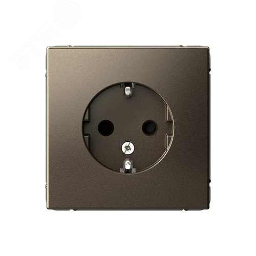 ARTGALLERY розетка с заземлением со шторками, 16А, механизм, мокко - фото 1