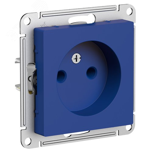 Изображение товара ATLASDESIGN РОЗЕТКА без заземления без шторок, 16А, механизм, АКВАМАРИН (шт)